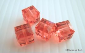 Swarovski Cube Art 5601 Padparadscha 6mm